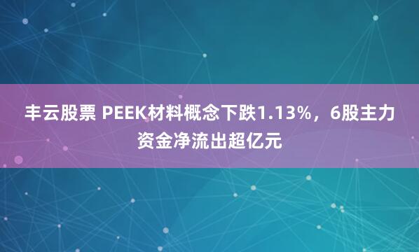 丰云股票 PEEK材料概念下跌1.13%，6股主力资金净流出超亿元